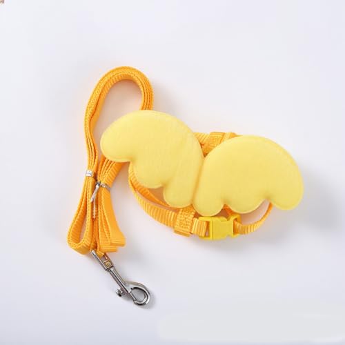 Nylon-Gehgeschirr mit Zugleine für Enten, Gänse & Hühner - Atmungsaktiv & robust für Outdoor-Aktivitäten und Training (Gelb) von JACKANNA