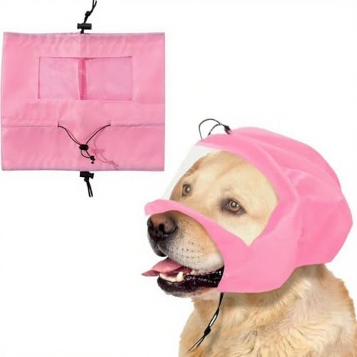 wasserdichte Hundeduschhaube mit Ohrenschutz - Verstellbar & wiederverwendbar für Baden, Föhnen und Schwimmen (Rosa) von JACKANNA