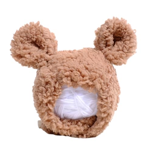 Plüschbär-Ohrkappe für Katzen und Hunde, Cosplay-Kostüm, verstellbar, für den Winter, warm, Cartoon-Bärenohr, 2 Stück von JAGTRADE
