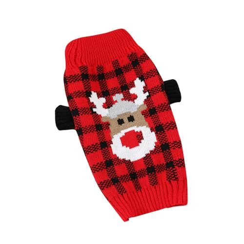 Weihnachtspullover für kleine und große Hunde, Weihnachtsmantel, Welpenbekleidung, Pullover, Welpen-Pyjama, niedlicher Haustier-Winterpullover von JAGTRADE