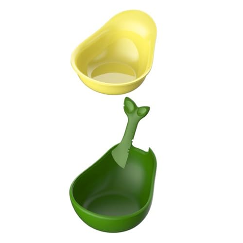 Futternapf mit Dosenöffner, Avocado-Form, auslaufsicherer Boden, für kleine Haustiere, Katzen, mit Dosenöffner Futternapf mit Dosenöffner, Avocado-Form, auslaufsicherer Boden, für kleine Haustiere, Katzen, mit Dosenöffner von JAMNGHB