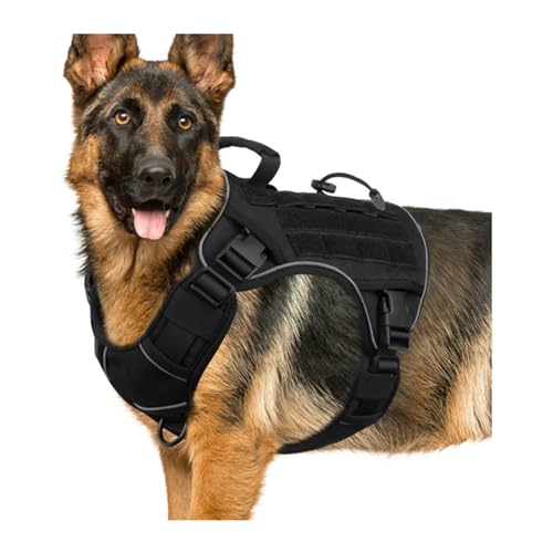 Hundegeschirr für kleine bis große Hunde, reflektierende Streifen, Brustgurt, Kauweste für aggressive Zieher, Spaziergänge, Trainingsausrüstung, Hunde-Brustgurt von JAMNGHB