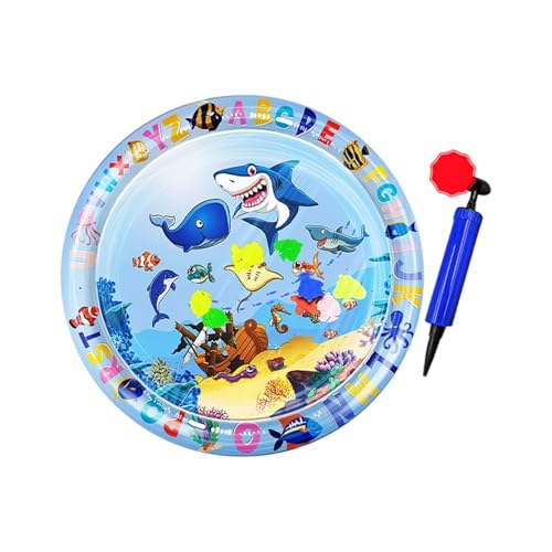 JAMNGHB Haustier-Kühlkissen, Wasserspielmatte mit Inflator, auslaufsicheres Design, sicheres PVC-Wasserpolster für Hunde und Katzen, heißes Wetter, bequeme Haustier-Spielmatte von JAMNGHB
