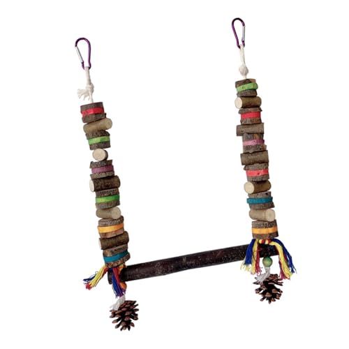 Kauspielzeug für Papageien, Naturholz, Block, Vogelkäfig, hängende Sitzstange, Papageien, Aktivitätsspielzeug für Vögel, Unterhaltung, Käfigschaukel Kauspielzeug für Papageien, Naturholz, Block, Vogelkäfig, hängende Sitzstange, Papageien, Aktivitätsspielzeug für Vögel, Unterhaltung, Käfigschaukel von JAMNGHB