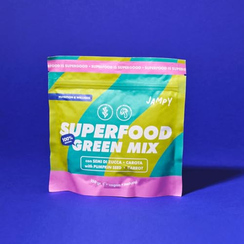 JAMPY Superfood für Hunde – 100 % pflanzliche Pulvermischung mit 7 Zutaten: Karotte, Fenchel, Hagebutte, Shiitake, Chlorella – Natürliche Ergänzung für Barf, Selbstgekochtes & Trockenfutter. von JAMPY