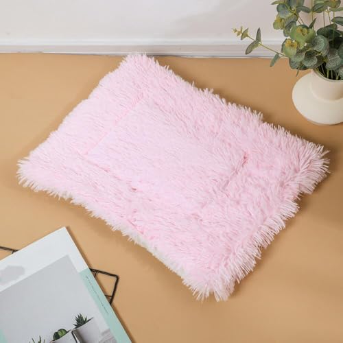 JANEMUA Großes Hundebett, Kistenunterlage für Käfige, waschbares Bett für große und mittelgroße Hunde, weiche Zwingerunterlage, rutschfestes Haustierbett-Pink||XL - 70 * 50cm von JANEMUA