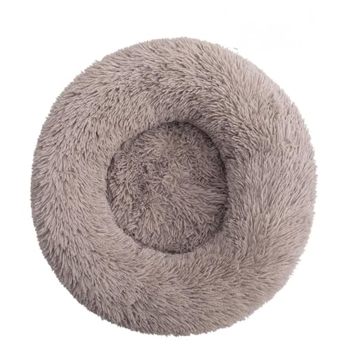 Katzenbetten für Hauskatzen, waschbares Donut-Bett, weiches Plüsch-Haustierkissen, wasserdichte Unterseite, flauschiges beruhigendes und selbstwärmendes Bett für Hunde und Katzen-Brown2||90cm * 20cm von JANEMUA