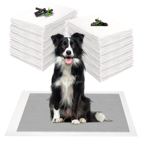 JANUIXCO 100 Stück PIPI Matten für Hunde 33 × 45 cm - Wickelunterlage Auslaufsicheres mit Kohlenstoff zur Geruchskontrolle - Inkontinenzunterlage Einweg für Kranke und Inkontinente Tiere von JANUIXCO