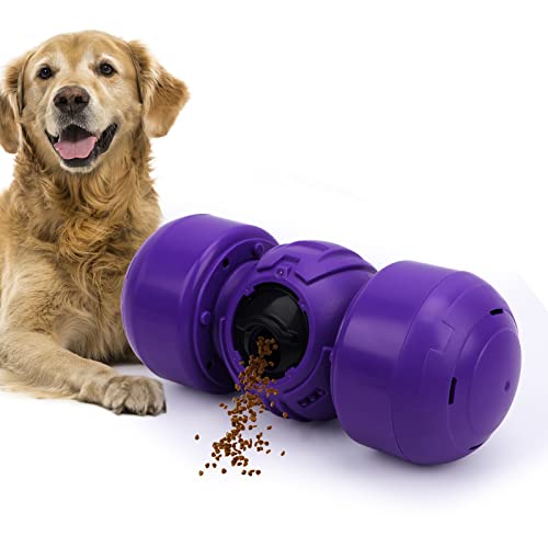 Rolling Feeder Hundespielzeug Einstellbar Hundespeisegerät Puzzle Spielzeug Kunststoff Hund IQ Treat Spender Interaktive Snack Feeding Ball Spielzeug Kauspielzeug Snack Dispenser für Hunde, Lila Rolling Feeder Hundespielzeug Einstellbar Hundespeisegerät Puzzle Spielzeug Kunststoff Hund IQ Treat Spender Interaktive Snack Feeding Ball Spielzeug Kauspielzeug Snack Dispenser für Hunde, Lila von JAOMON