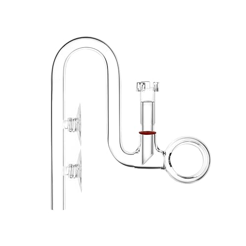JARDLI Glas Lily Pipe Spin Auslauf mit Skimmer Oberflächenabzug für bepflanztes Aquarium (10mm für 9/12mm Schlauch) von JARDLI