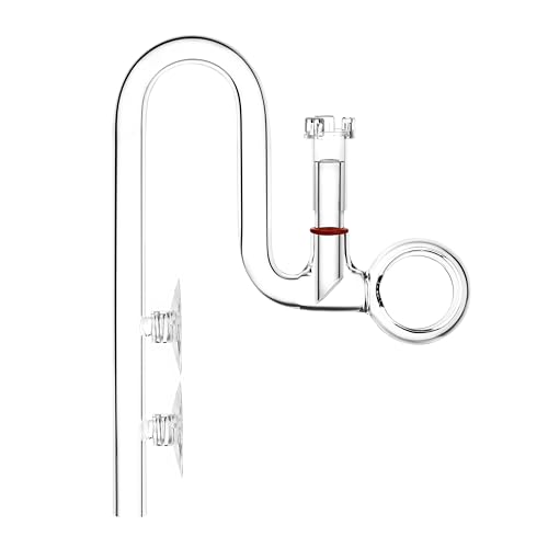 JARDLI Glas Lily Pipe Spin Auslauf mit Skimmer Oberflächenabzug für bepflanztes Aquarium (13mm für 12/16mm Schlauch) von JARDLI