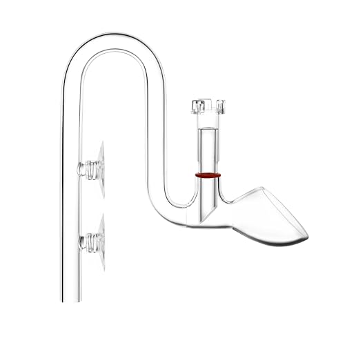 JARDLI Glaslilien-Rohrabfluss mit Oberflächenskimmer für bepflanzte Aquarien (10 mm für 9/12 mm (3/8 Zoll Innendurchmesser) Rohre) von JARDLI