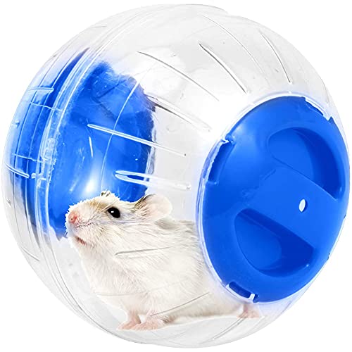 JAWSEU Hamsterball Spielzeug, Hamsterball Übungsball Sportball, Laufkugel Rolle Kugel Übungsball Joggingball für Ratten Rennmäuse Kleintiere Spielzeug Kunststoff, Blau von JAWSEU