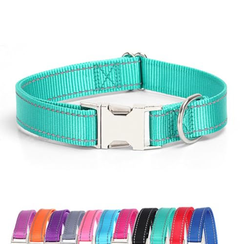 JAY D.L Reflektierendes Hundehalsband mit Metallschnalle, weiches, stabiles Nylon-Hundehalsband mit Schnellverschluss-Schnalle, verstellbare Haustierhalsbänder mit ID-Tag-Ring für kleine, mittelgroße JAY D.L Reflektierendes Hundehalsband mit Metallschnalle, weiches, stabiles Nylon-Hundehalsband mit Schnellverschluss-Schnalle, verstellbare Haustierhalsbänder mit ID-Tag-Ring für kleine, mittelgroße von JAY D.L