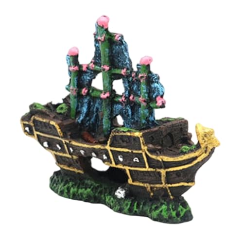 JAYIOLA Aquarium Schiffswrack Dekor Handwerk Unterwasser Landschaft Wrack Schiff Dekoration JAYIOLA Aquarium Schiffswrack Dekor Handwerk Unterwasser Landschaft Wrack Schiff Dekoration von JAYIOLA