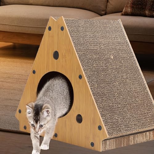 JAYIOLA Cat House Triangle Cat Kratzpad für Kleine Mittelgroße Katzen Kätzchen JAYIOLA Cat House Triangle Cat Kratzpad für Kleine Mittelgroße Katzen Kätzchen von JAYIOLA