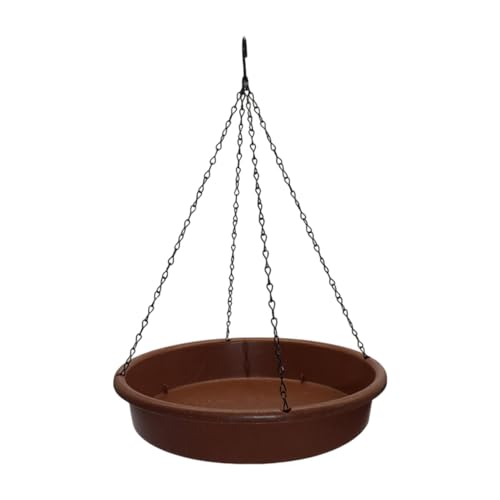 JAYIOLA Hängendes Vogelbad als Geschenk, Futterstation für den Gartenbereich, Dunkelrot, 30.5x46 cm von JAYIOLA