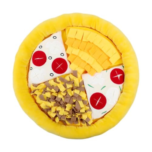 JAYIOLA Haustierpizza Snuffle Matte Futtermatte Puzzle Spielzeug Futter Versteck Game Pad Dog Training Spielzeug für Meerschweinchen Frettchen Hamsterguinea von JAYIOLA