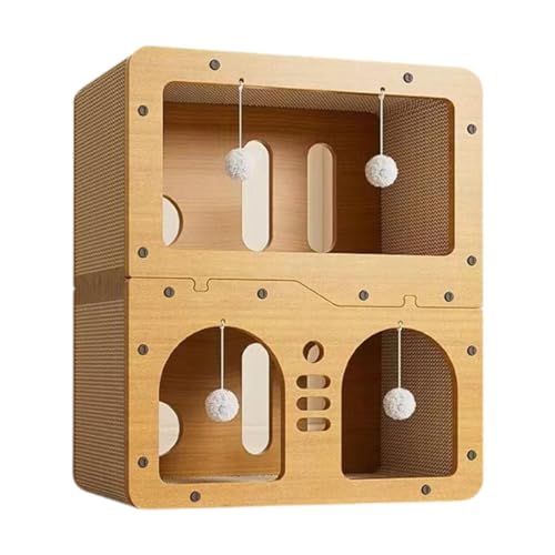JAYIOLA Katzenhaus Aus Pappe, Schlafplatz Und Kratzfläche für Kleine bis Große Katzen, L JAYIOLA Katzenhaus Aus Pappe, Schlafplatz Und Kratzfläche für Kleine bis Große Katzen, L von JAYIOLA
