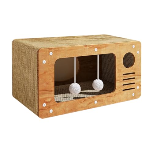 JAYIOLA Katzenhaus Aus Pappe, Schlafplatz Und Kratzfläche für Kleine bis Große Katzen, S JAYIOLA Katzenhaus Aus Pappe, Schlafplatz Und Kratzfläche für Kleine bis Große Katzen, S von JAYIOLA