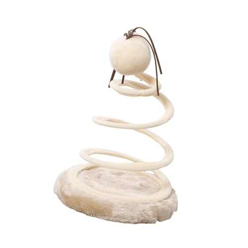 JAYIOLA Plüsch-Katzenkratzspielzeug mit Spiralfeder für Haustiere, Ball JAYIOLA Plüsch-Katzenkratzspielzeug mit Spiralfeder für Haustiere, Ball von JAYIOLA