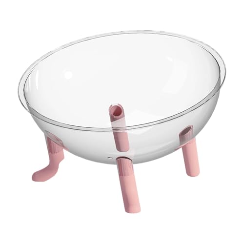 JAYIOLA Space Capsule Katzenbett Haustier Schlafnest Aus Klarem Acryl mit Kratzfester Schale Und Ausblick für Katzen Und Kleine Hunde für Freizeit Ruh, Rosa von JAYIOLA