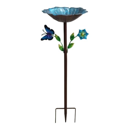 JAYIOLA Vogelbad Aus Metall für Draußen, Stabiles Vogelbad für Den Garten, für Balkon, Terrasse, Rasen JAYIOLA Vogelbad Aus Metall für Draußen, Stabiles Vogelbad für Den Garten, für Balkon, Terrasse, Rasen von JAYIOLA