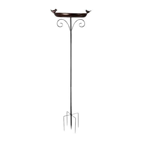 JAYIOLA Vogelbad Aus Metall mit 5 Zackigem Sockel Und Futterschale JAYIOLA Vogelbad Aus Metall mit 5 Zackigem Sockel Und Futterschale von JAYIOLA