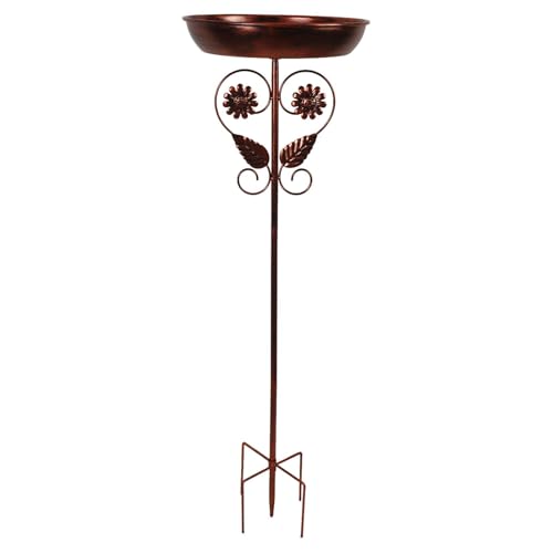 JAYIOLA Vogelbadschale Aus Eisen mit Gartenstecker, Vogelfutterschale für Park, Terrasse JAYIOLA Vogelbadschale Aus Eisen mit Gartenstecker, Vogelfutterschale für Park, Terrasse von JAYIOLA