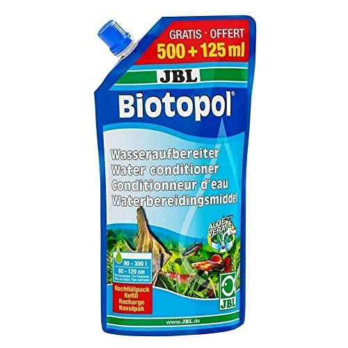 JBL Biotopol, Wasseraufbereiter für Süßwasser-Aquarien, Nachfüllpack, 500+125 ml von JBL