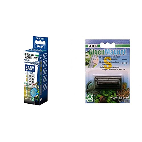 JBL Aquarienwasser-Teststreifen, 50 Teststreifen, PROAQUATEST EASY 7in1 & Scheiben-Reinigungsmagnet 61291, Für Aquarienscheiben, JBL Algenmagnet, S JBL Aquarienwasser-Teststreifen, 50 Teststreifen, PROAQUATEST EASY 7in1 & Scheiben-Reinigungsmagnet 61291, Für Aquarienscheiben, JBL Algenmagnet, S von JBL