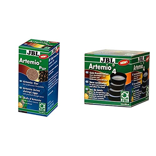 JBL ArtemioSal 30907 Eier zum Anmischen von Lebendfutter, Eier 40 ml & Artemio 4 61064 Sieb-Kombination für Lebendfutter von JBL