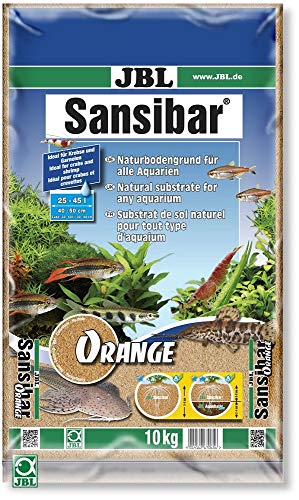 JBL Bodengrund Orange für Süß- und Meerwasser Aquarien, Sansibar Orange 10 kg, 67065 von JBL