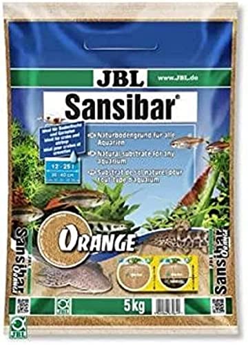 JBL Bodengrund Orange für Süß- und Meerwasser Aquarien, Sansibar Orange 5 kg, 67064 von JBL