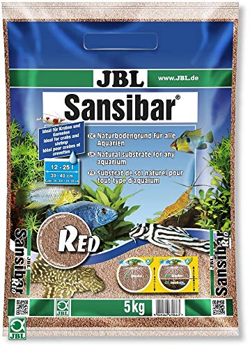JBL Bodengrund Rot für Süß- und Meerwasser Aquarien, Sansibar Red 5 kg, 67066 von JBL