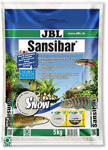 JBL Bodengrund Schneeweiß für Süß- und Meerwasser Aquarien, Sansibar Snow 5 kg, 67060 von JBL
