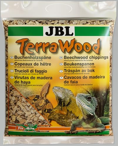 JBL Buchenholzspäne TerraWood 71016 Bodengrund für trockene und halbtrockene Terrarien, 5 l von JBL