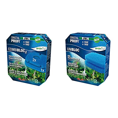 JBL CombiBloc II CristalProfi e 6028900, Vorfiltereinsatz und Feinfilterschaum, 3 Filtereinsätze & UniBloc 6016200 Bio-Filterschaum Einsatz für Aquarienfilter CristalProfi e 150X, e 190X, 2er-Pack JBL CombiBloc II CristalProfi e 6028900, Vorfiltereinsatz und Feinfilterschaum, 3 Filtereinsätze & UniBloc 6016200 Bio-Filterschaum Einsatz für Aquarienfilter CristalProfi e 150X, e 190X, 2er-Pack von JBL