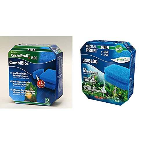JBL Combibloc 6016000 Vorfilter-Einsatz und Feinfilterschaum, Für Filter CristalProfi e & UniBloc 6016200 Bio-Filterschaum Einsatz für Aquarienfilter CristalProfi e 150X, e 190X, 2er-Pack JBL Combibloc 6016000 Vorfilter-Einsatz und Feinfilterschaum, Für Filter CristalProfi e & UniBloc 6016200 Bio-Filterschaum Einsatz für Aquarienfilter CristalProfi e 150X, e 190X, 2er-Pack von JBL