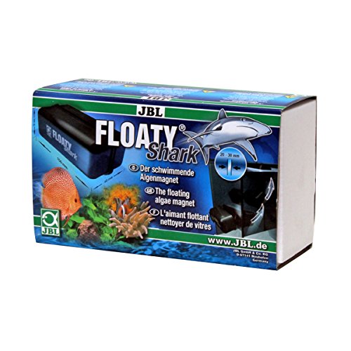JBL Floaty Shark 61374 Schwimmender Scheiben-Reinigungsmagnet für Aquarienscheiben aus Glas von JBL