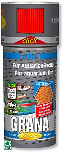 JBL Grana 40647 Premium Alleinfutter für kleine Aquarienfische, Granulat 250 ml von JBL