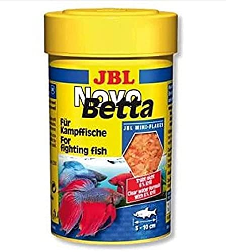 JBL NovoBetta 30171 Alleinfutter für Kampffische z.B. Labyrinthfische, Flocken 100 ml von JBL