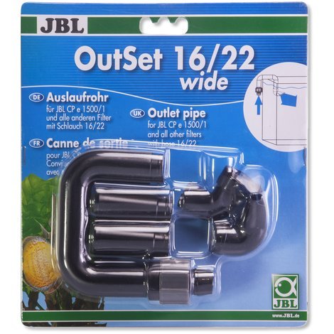 JBL - Outset Wide 16/22 Wasserrücklauf-Set mit Breitstrahlrohr für Außenfilter von Aquarien mit 16/22 Schlauch von JBL -