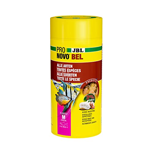 JBL PRONOVO BEL FLAKES, Hauptfutter für alle Aquarienfische von 8-20 cm, Fischfutter-Flocken, Größe M, 1 l JBL PRONOVO BEL FLAKES, Hauptfutter für alle Aquarienfische von 8-20 cm, Fischfutter-Flocken, Größe M, 1 l von JBL