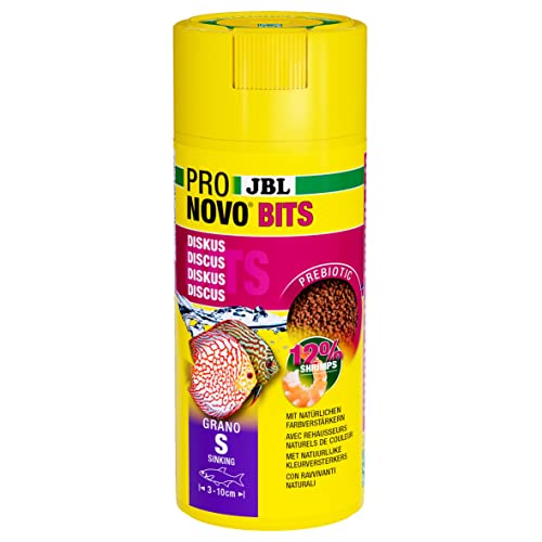 JBL PRONOVO BITS GRANO, Hauptfutter für für Diskus und Buntbarsche von 3-10 cm, Klickdosierer, Fischfutter-Granulat, Größe S, 250 ml JBL PRONOVO BITS GRANO, Hauptfutter für für Diskus und Buntbarsche von 3-10 cm, Klickdosierer, Fischfutter-Granulat, Größe S, 250 ml von JBL