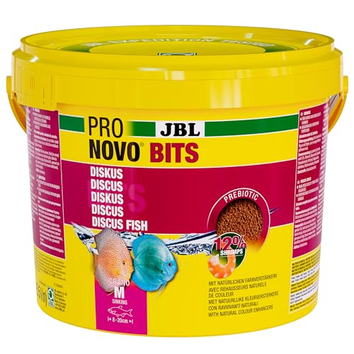 JBL PRONOVO BITS GRANO, Hauptfutter für für Diskus und Buntbarsche von 8-20 cm, Fischfutter-Granulat, Größe M, 5500 ml JBL PRONOVO BITS GRANO, Hauptfutter für für Diskus und Buntbarsche von 8-20 cm, Fischfutter-Granulat, Größe M, 5500 ml von JBL