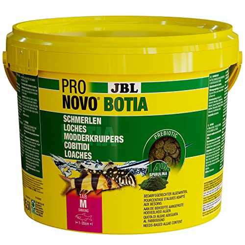 JBL PRONOVO BOTIA TAB, Hauptfutter für Schmerlen von 1-20 cm, Fischfutter-Tabletten, Größe M, 5,5 l von JBL
