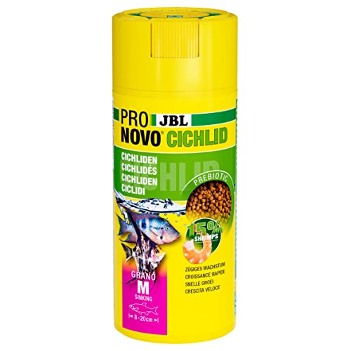 JBL PRONOVO CICHLID GRANO, Hauptfutter für Buntbarsche von 8-20 cm, Klickdosierer, Fischfutter-Granulat, Größe M, 250 ml JBL PRONOVO CICHLID GRANO, Hauptfutter für Buntbarsche von 8-20 cm, Klickdosierer, Fischfutter-Granulat, Größe M, 250 ml von JBL