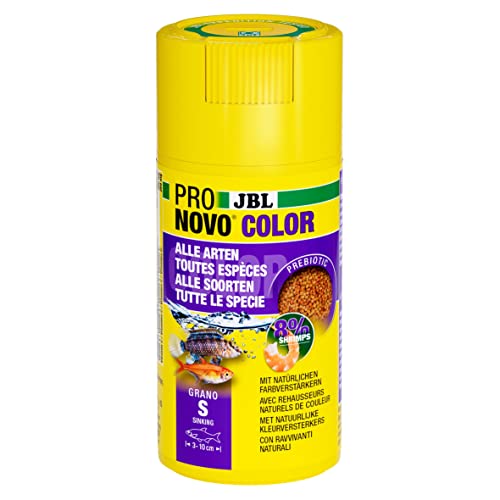 JBL PRONOVO COLOR GRANO CLICK, Farbfutter-Granulat für alle Aquarienfische von 3-10 cm, Klickdosierer, Fischfutter-Granulat, Größe S, 100 ml JBL PRONOVO COLOR GRANO CLICK, Farbfutter-Granulat für alle Aquarienfische von 3-10 cm, Klickdosierer, Fischfutter-Granulat, Größe S, 100 ml von JBL