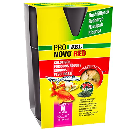JBL PRONOVO RED FLAKES, Hauptfutter für Goldfische von 8-20 cm, Fischfutter-Flocken, Größe M, 750 ml Nachfüllpack JBL PRONOVO RED FLAKES, Hauptfutter für Goldfische von 8-20 cm, Fischfutter-Flocken, Größe M, 750 ml Nachfüllpack von JBL